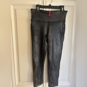 SPANX Black Faux Leather Pants